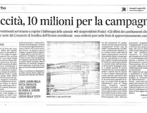 Siccità, 10 milioni di euro per la campagna